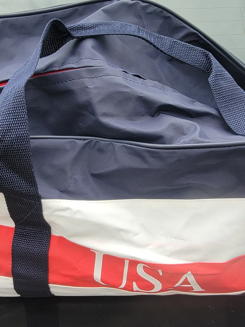 USA Nautical Striped Navy, White & Red Men’s Duffle Bag